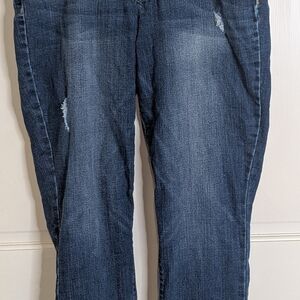 Old Navy Distressed Dark Blue Boyfriend Jeans